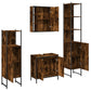 Bathroom Cabinet Set Smoked Oak