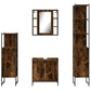Bathroom Cabinet Set Smoked Oak