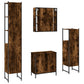 Bathroom Cabinet Set Smoked Oak