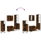 Bathroom Cabinet Set Smoked Oak