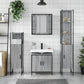Bathroom Cabinet Set Gray Sonoma