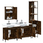 Bathroom Furniture Set Smoked oak Engineered wood Medium