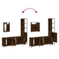 Bathroom Furniture Set Smoked oak Engineered wood Medium