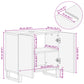 Bathroom Sink Cabinet Brown Solid mango wood and iron