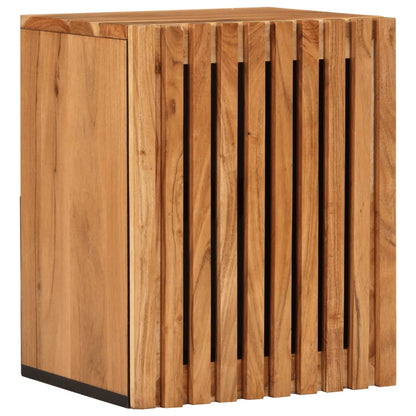 Bathroom Wall Cabinet Brown Solid Acacia wood 15 x 13.4 x 18.9 in