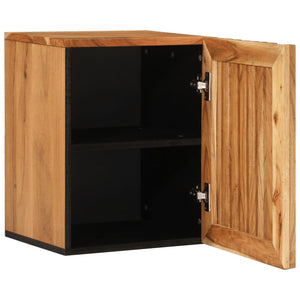Bathroom Wall Cabinet Brown Solid Acacia wood 15 x 13.4 x 18.9 in