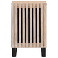 Bathroom Cabinet Bleached Brown Solid Mango Wood, Steel Medium