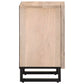 Bathroom Cabinet Bleached Brown Solid Mango Wood, Steel Medium