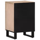 Bathroom Cabinet Bleached Brown Solid Mango Wood, Steel Medium