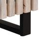 Bathroom Cabinet Bleached Brown Solid Mango Wood, Steel Medium