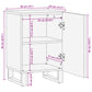 Bathroom Cabinet Brown Solid acacia wood, steel Medium