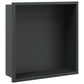Shower Niche Matt Black 12.6x12.6x3.5" Stainless Steel
