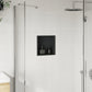 Shower Niche Matt Black 12.6x12.6x3.5" Stainless Steel