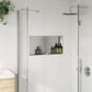 Shower Niche Brushed Silver 24.4x12.6x3.5" Stainless Steel