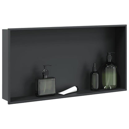 Shower Niche Matt Black 24.4x12.6x3.5" Stainless Steel