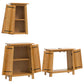 Bathroom Furniture Set Natural Wood Tone Solid Pine Wood