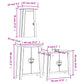 Bathroom Furniture Set Natural Wood Tone Solid Pine Wood