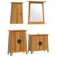 Bathroom Furniture Set Natural Pine Solid Pine Wood