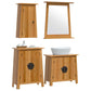 Bathroom Furniture Set Natural Pine Solid Pine Wood
