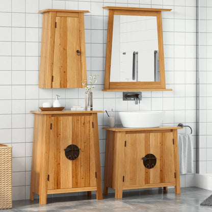 Bathroom Furniture Set Natural Pine Solid Pine Wood