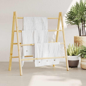 Towel Ladder Natural Bamboo Bamboo Double Towel Ladder