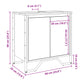 Bathroom Sink Cabinet Black Engineered wood Standard