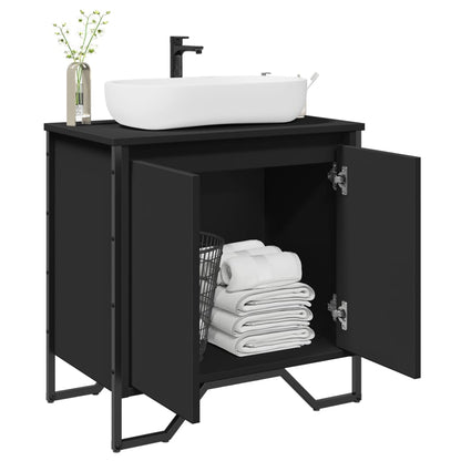 Bathroom Sink Cabinet Black Engineered wood Standard