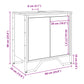 Bathroom Sink Cabinet Sonoma oak Engineered wood, metal 23.6 in