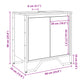 Bathroom Sink Cabinet Grey Sonoma Engineered wood, metal Medium