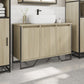 Bathroom Sink Cabinet Sonoma Oak Engineered Wood Medium