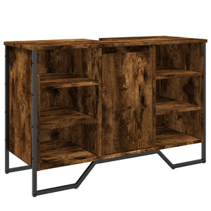 Bathroom Sink Cabinet Smoked Oak Engineered wood, Metal Medium