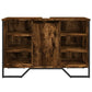 Bathroom Sink Cabinet Smoked Oak Engineered wood, Metal Medium