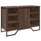 Bathroom Sink Cabinet Brown Oak Engineered Wood, Metal Medium