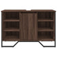 Bathroom Sink Cabinet Brown Oak Engineered Wood, Metal Medium
