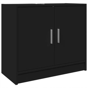 Sink Cabinet Black Engineered Wood Medium Sink Cabinet