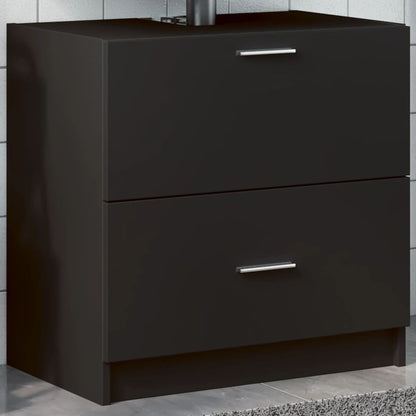 Sink Cabinet Black Engineered wood Medium Storage Sink Cabinet
