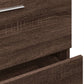 Sink Cabinet Brown Oak Engineered Wood Medium Sink Cabinet
