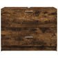 Sink Cabinet Smoked Oak Engineered Wood Sink Cabinet Rectangular