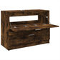 Sink Cabinet Smoked Oak Engineered Wood Sink Cabinet Rectangular