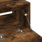 Sink Cabinet Smoked Oak Engineered Wood Sink Cabinet Rectangular