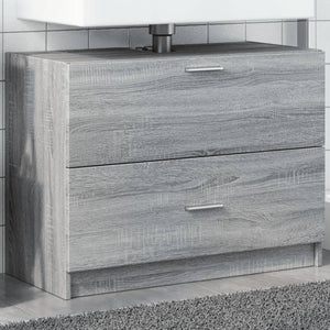 Sink Cabinet Grey Sonoma Engineered Wood 30.7x14.6x23.2 in