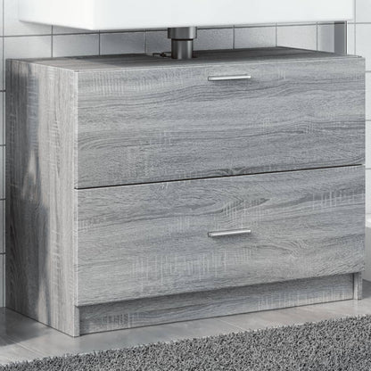 Sink Cabinet Grey Sonoma Engineered Wood 30.7x14.6x23.2 in