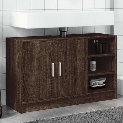 Sink Cabinet Brown oak Engineered Wood Medium Sink Cabinet