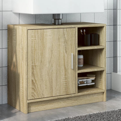 Sink Cabinet Sonoma Oak Engineered Wood Small Sink Cabinet
