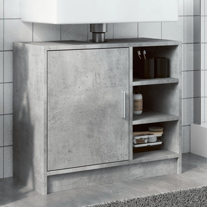 Sink Cabinet Concrete Grey Engineered Wood Medium