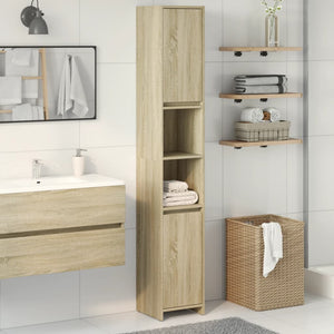Bathroom Cabinet Sonoma Oak Engineered Wood Standard