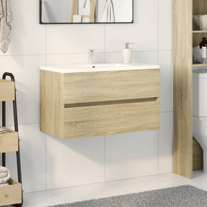 Sink Cabinet Sonoma Oak Engineered Wood Medium Sink Cabinet