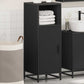 Bathroom Cabinet Black Engineered wood, metal Slim