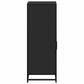 Bathroom Cabinet Black Engineered wood, metal Slim