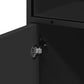 Bathroom Cabinet Black Engineered wood, metal Slim